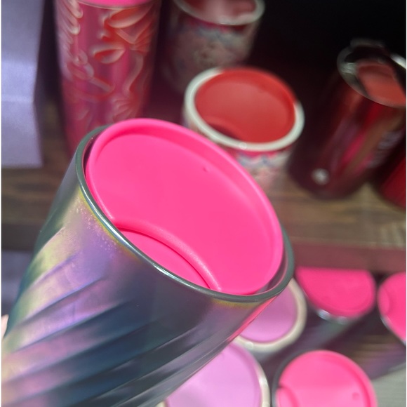 Starbucks Oil Slick Ion Ceramic Swirl Tumbler Double Wall Ceramic Cup 12oz NWT - Picture 8 of 13